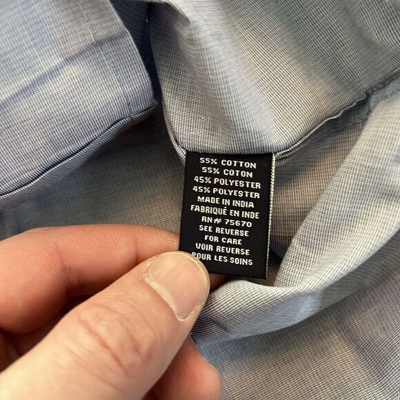 MICHAEL BRANDON BUTTON DOWN SHIRT MEN LARGE BLUE LONG SLEEVE COLLARED SOFT TOUCH - Picture 6 of 10